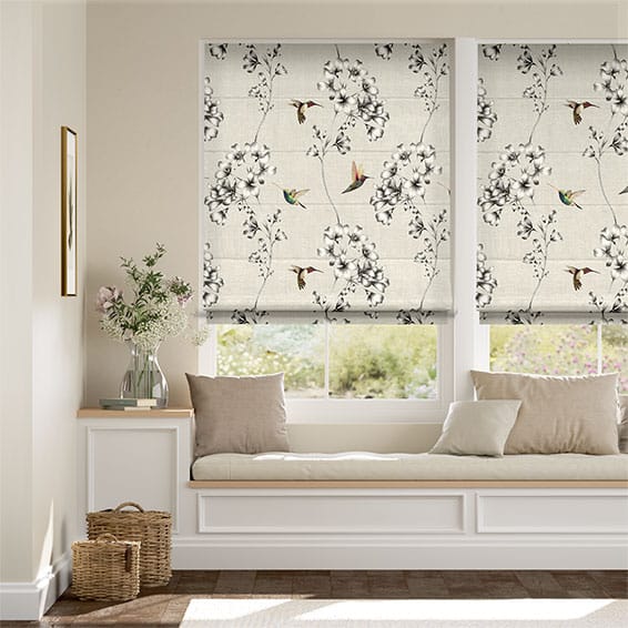 Colorized Electric Amazilia Linen Roman Blind 7311