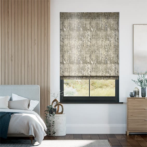 Colorized Electric Breedon Velvet Stone Roman Blind 7316