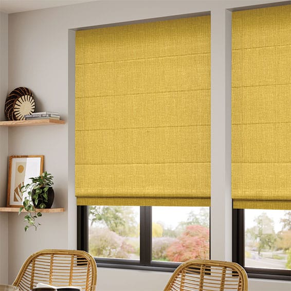 ColorizedZoom Electric Cavendish Mimosa Gold Roman Blind 7323