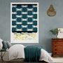 Colorized Electric Demoiselle Dragonfly Ink Roman Blind 7330