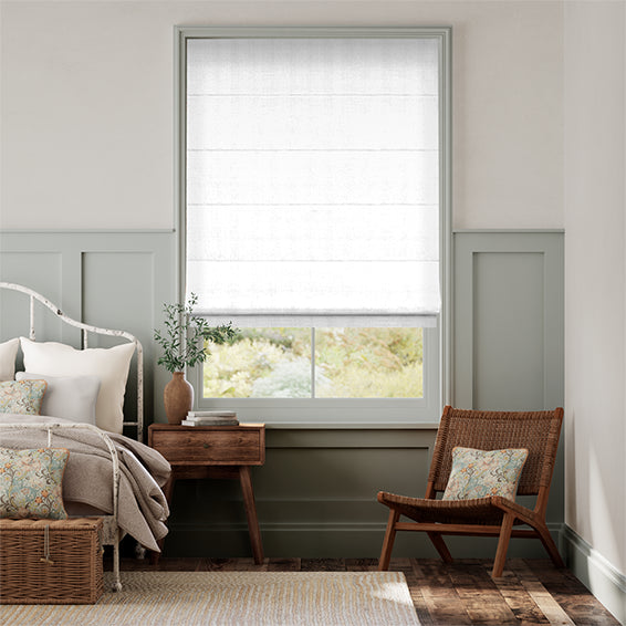 Colorized Electric Felicity True White Roman Blind 7336
