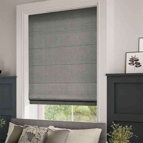 ColorizedZoom Electric Harrow Tonal Grey Roman Blind 7340