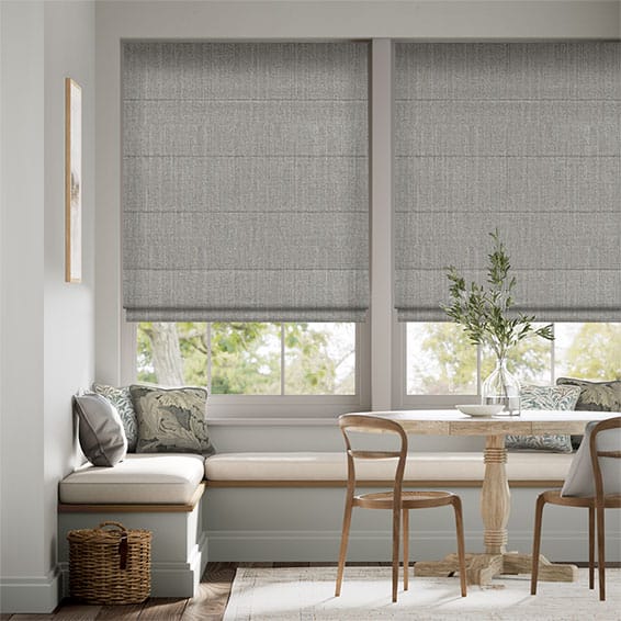 Colorized Electric Paleo Linen Elephant Grey Roman Blind