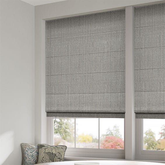 ColorizedZoom Electric Paleo Linen Elephant Grey Roman Blind 7347