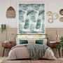 Colorized Electric Palm Leaf Sage Green Roman Blind 7349