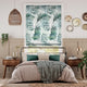 Colorized Electric Palm Leaf Sage Green Roman Blind 7349