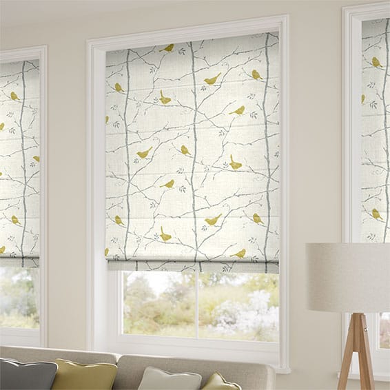 ColorizedZoom Electric Springs Dawn Chorus Slate Roman Blind 7351