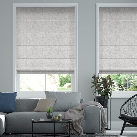 Colorized Electric Waycroft Grey Roman Blind 7356