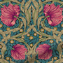 ColorizedPLA Electric William Morris Pimpernel Teal  Roman Blind 7361