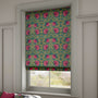 ColorizedZoom Electric William Morris Pimpernel Teal  Roman Blind 7361