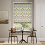 Colorized Electric William Morris Strawberry Thief Natural Roman Blind 7363