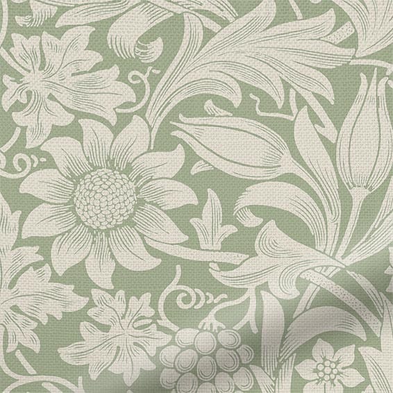 ColorizedPLA Electric William Morris Sunflower Soft Green Roman Blind 7365