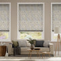 Colorized Electric William Morris Willow Bough Mink Roman Blind 7366