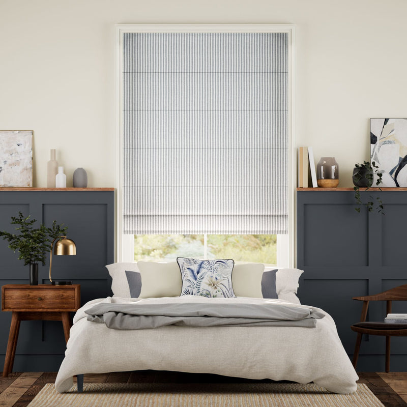 Colorized Ella Stripe Storm  Roman Blind 7415