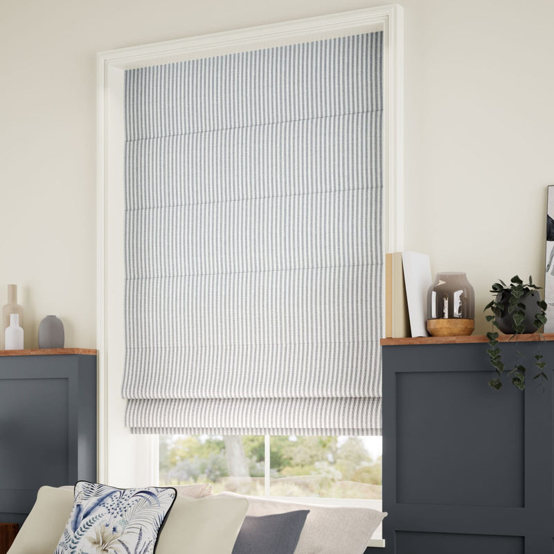 ColorizedZoom Ella Stripe Storm  Roman Blind 7415