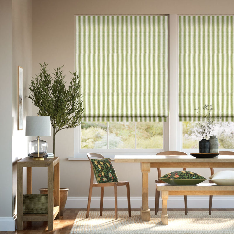 Colorized Ella Stripe Apple Roman Blind