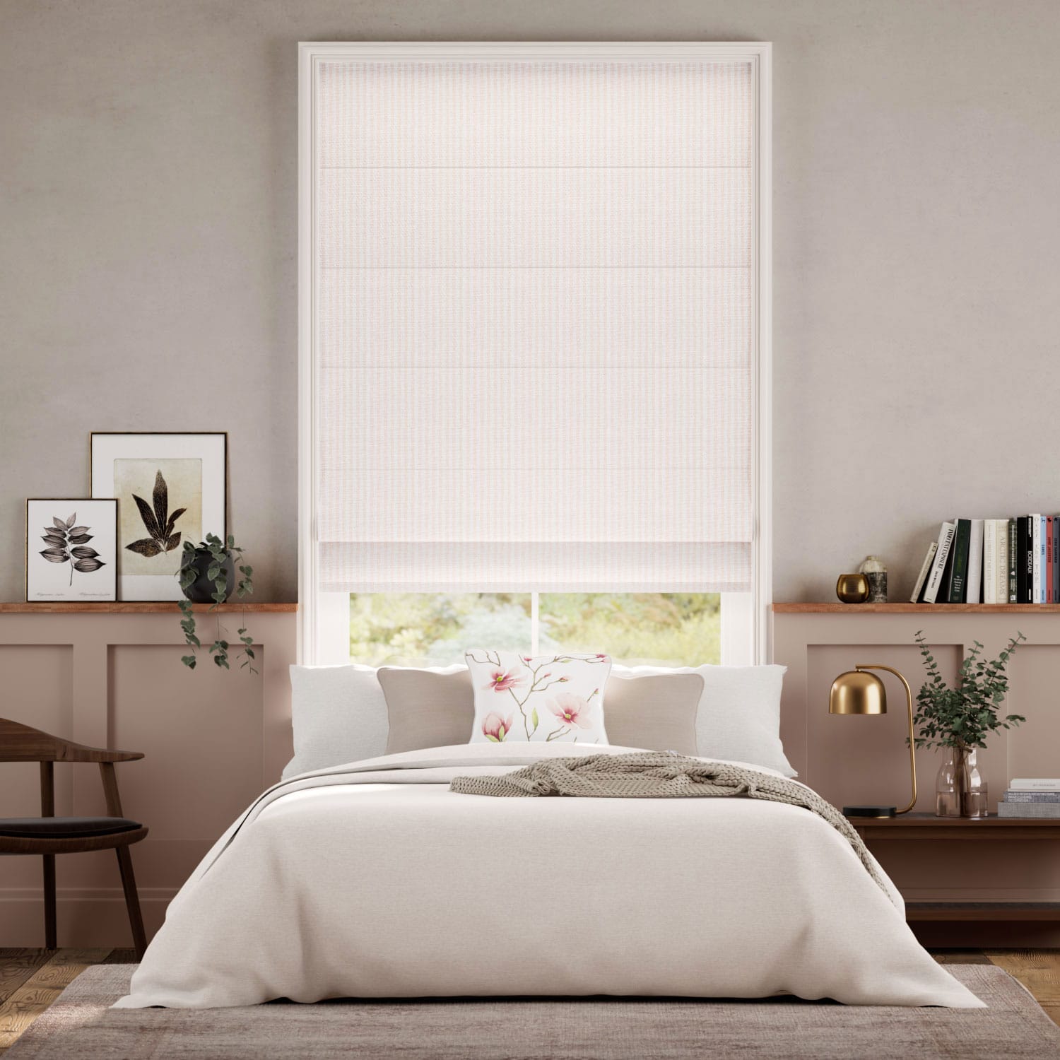 Colorized Ella Stripe Confetti Pink  Roman Blind 8761