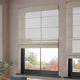 ColorizedZoom Lumiere Unlined Laurel Oatmeal Roman Blind 7424
