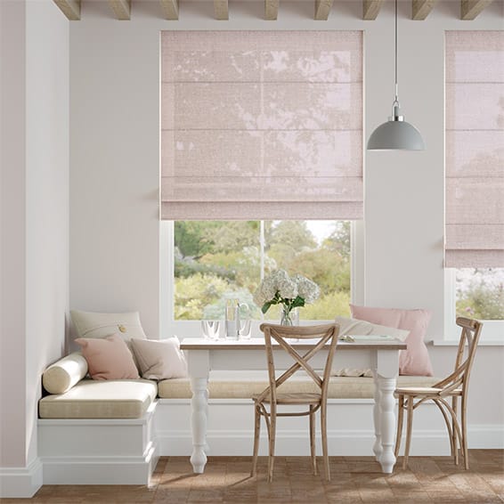 Colorized Lumiere Unlined Laurel Blush Roman Blind 7422