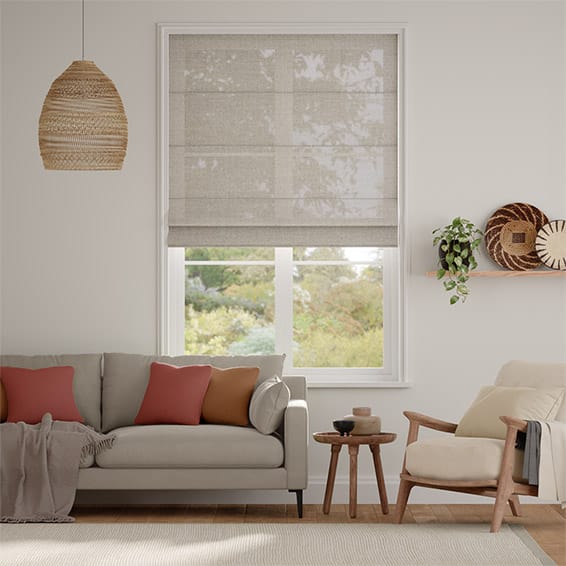 Colorized Lumiere Unlined Laurel Linen Roman Blind 7423