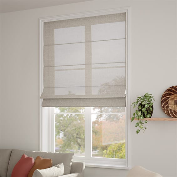 ColorizedZoom Lumiere Unlined Laurel Linen Roman Blind 7423