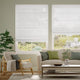 Colorized Lumiere Unlined Laurel White Roman Blind 7425