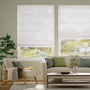 Colorized Lumiere Unlined Laurel White Roman Blind 7425