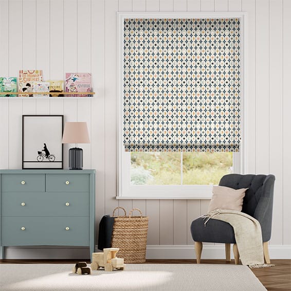 Colorized Esther Denim Roman Blind 7438