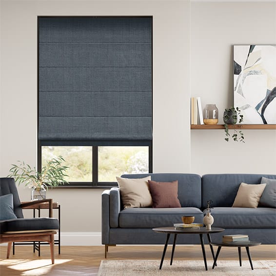 Colorized Etta Cadet Blue  Roman Blind 7441