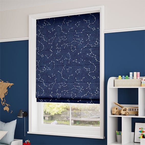 ColorizedZoom Galaxy Sky Denim  Roman Blind 7465