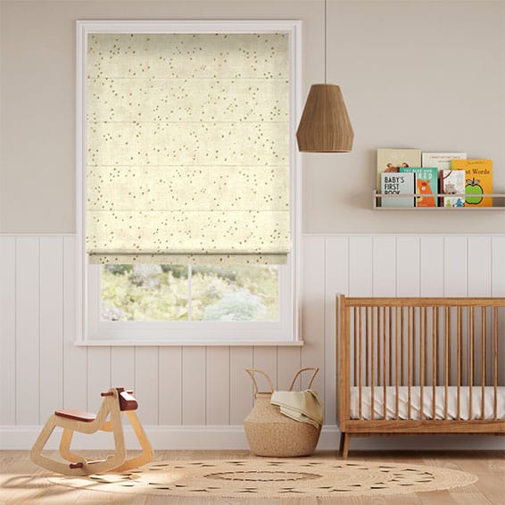 Colorized Star Gazing Cream & Gold  Roman Blind 7466