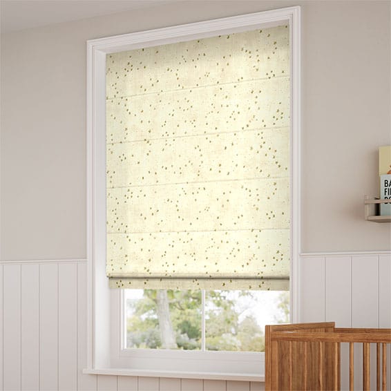 ColorizedZoom Star Gazing Cream & Gold  Roman Blind 7466