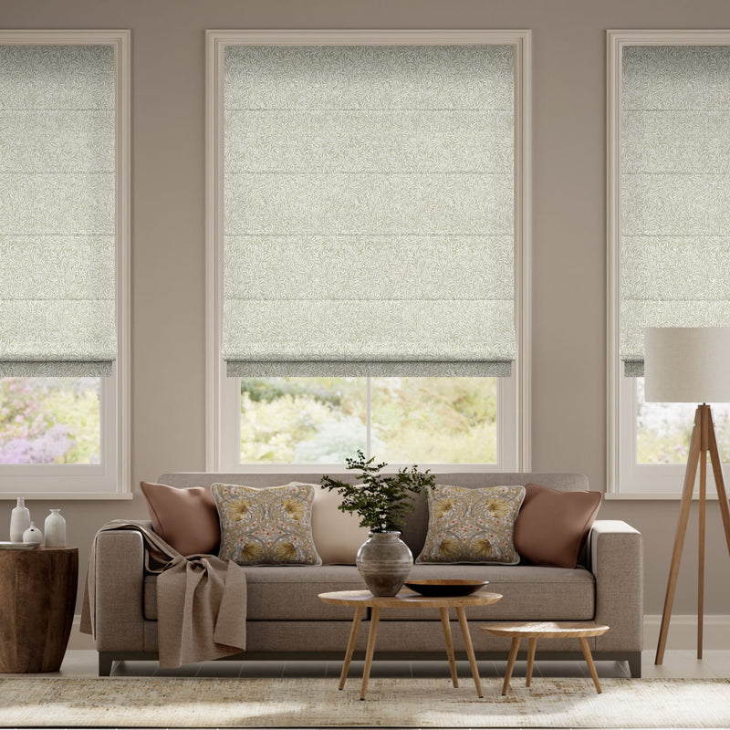 Colorized William Morris Willow Porcelain Roman Blind 7483