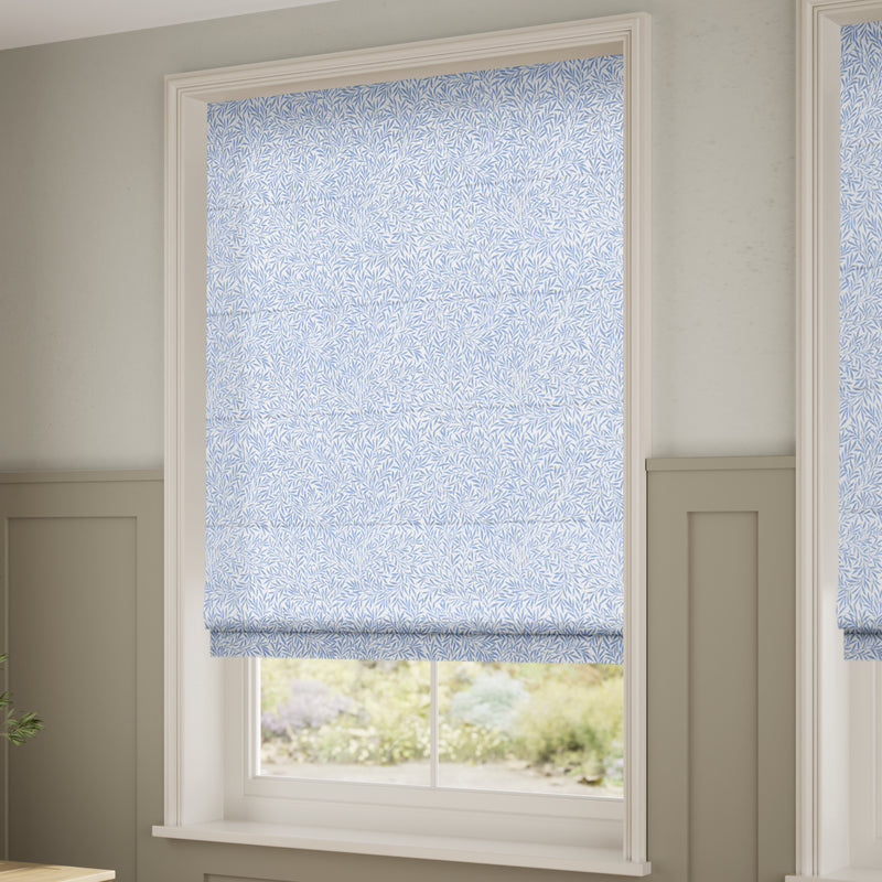 ColorizedZoom William Morris Willow Cornflower Roman Blind 7480