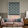 Colorized William Morris Golden Lily Twilight Roman Blind 7491