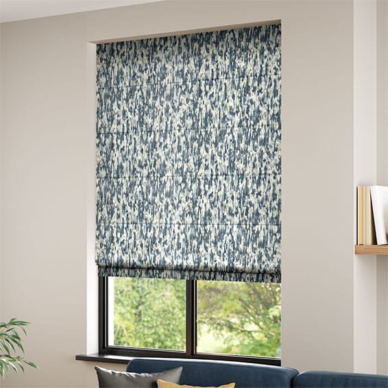 ColorizedZoom  Blurred Velvet Denim Roman Blind 7510