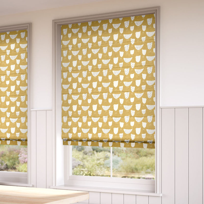 ColorizedZoom Tweet Tweet Mustard Roman Blind