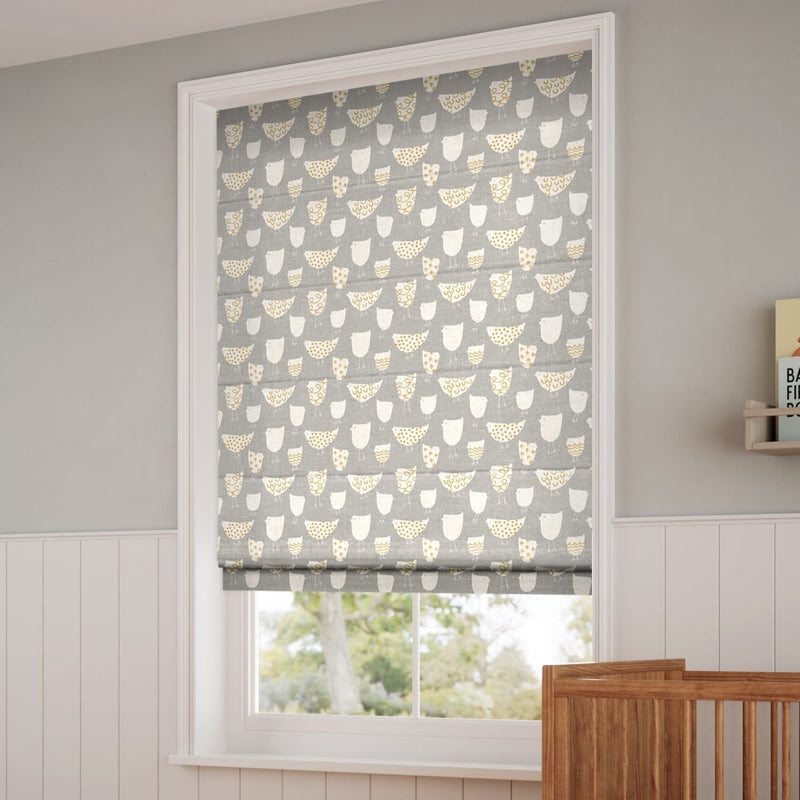 ColorizedZoom Tweet Tweet Grey Roman Blind 7524