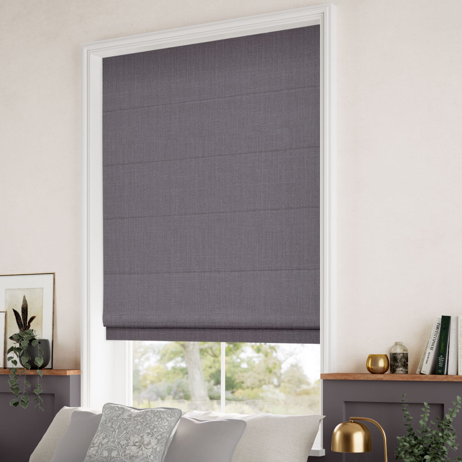 ColorizedZoom Averley Heather Roman Blind 7548