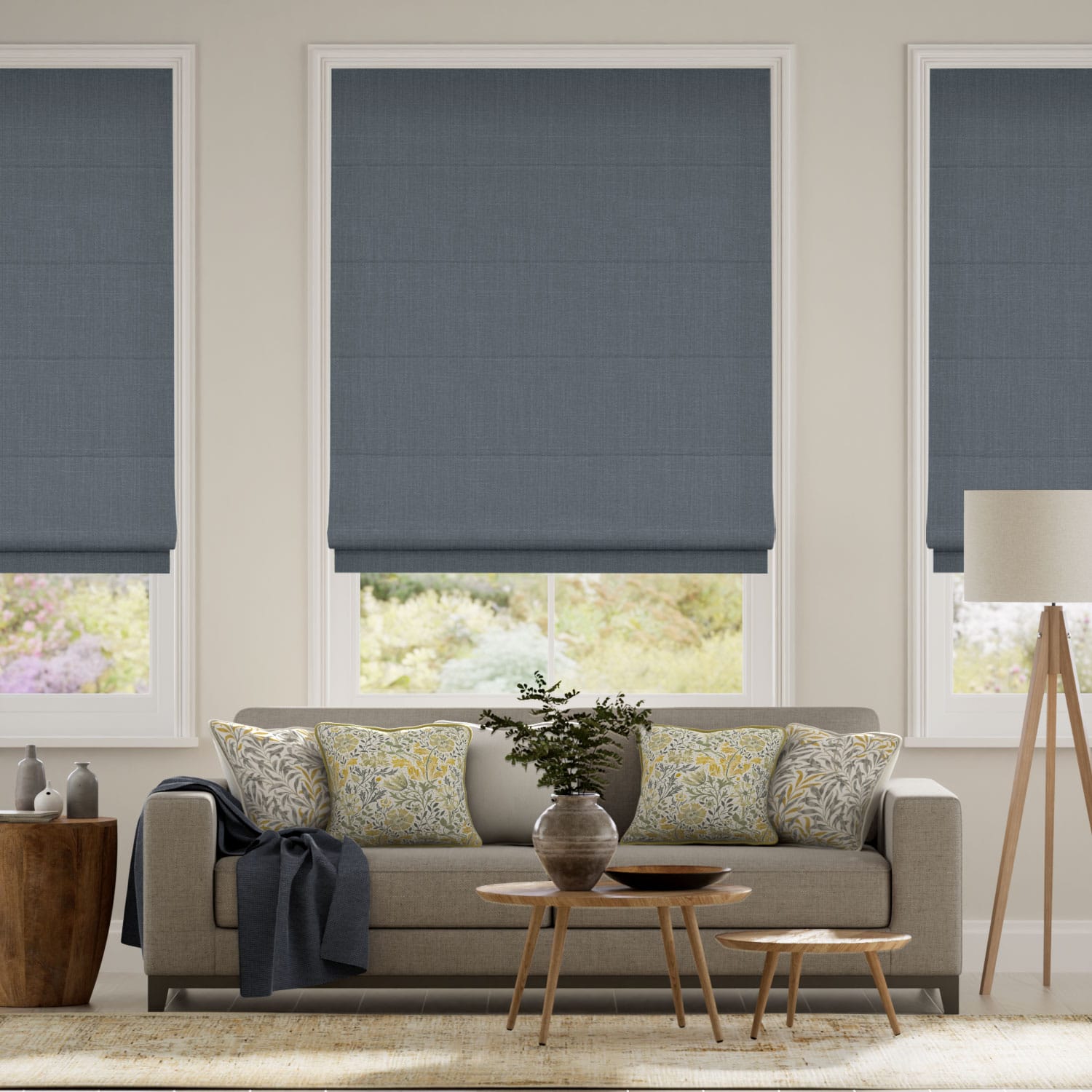 Blind R Averley Denim Roman Blind | Blinds 2go Ireland