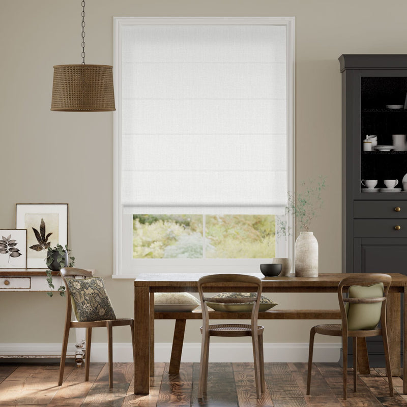 Colorized Averley Snow White Roman Blind 7552