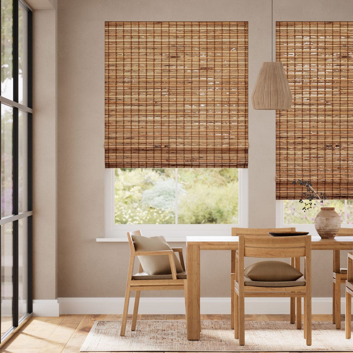 Colorized Loreto Walnut Roman Blind 7563
