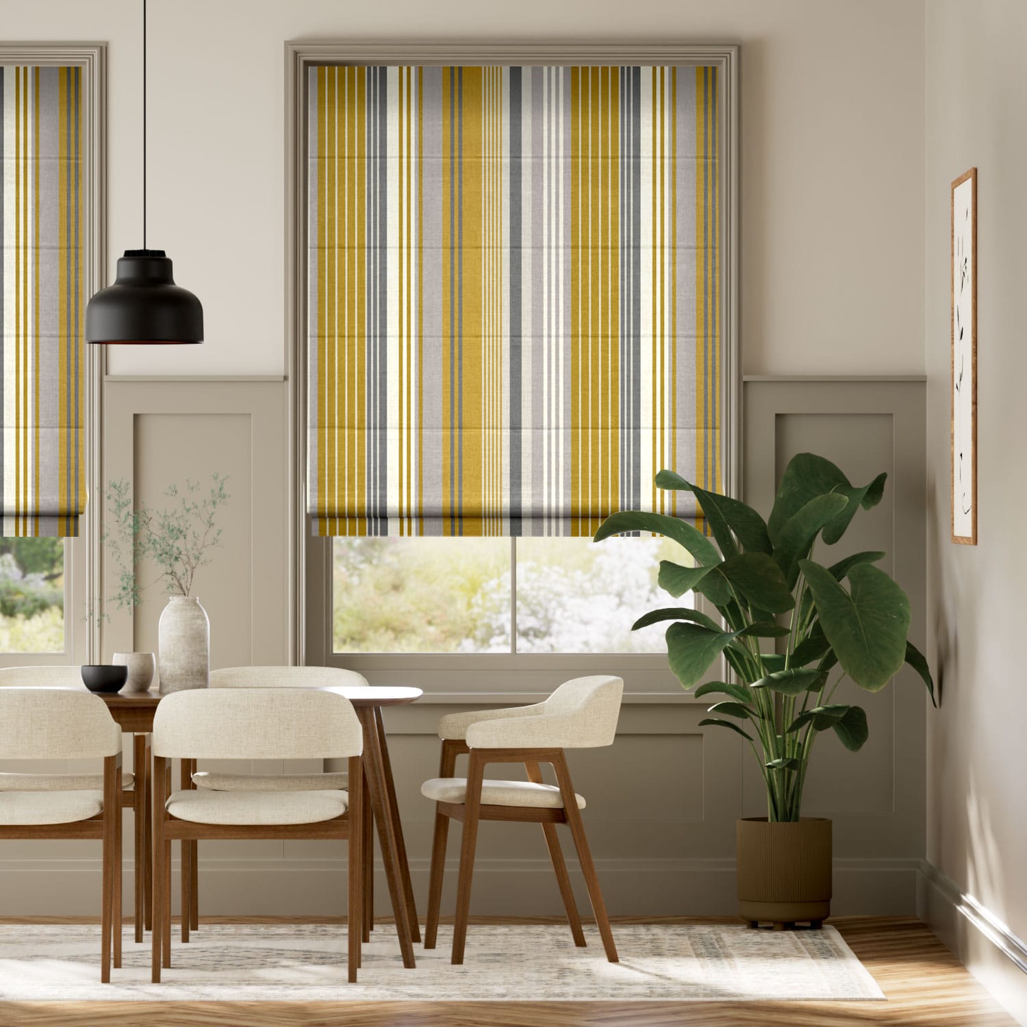 Colorized Manhattan Gold Roman Blind 7579