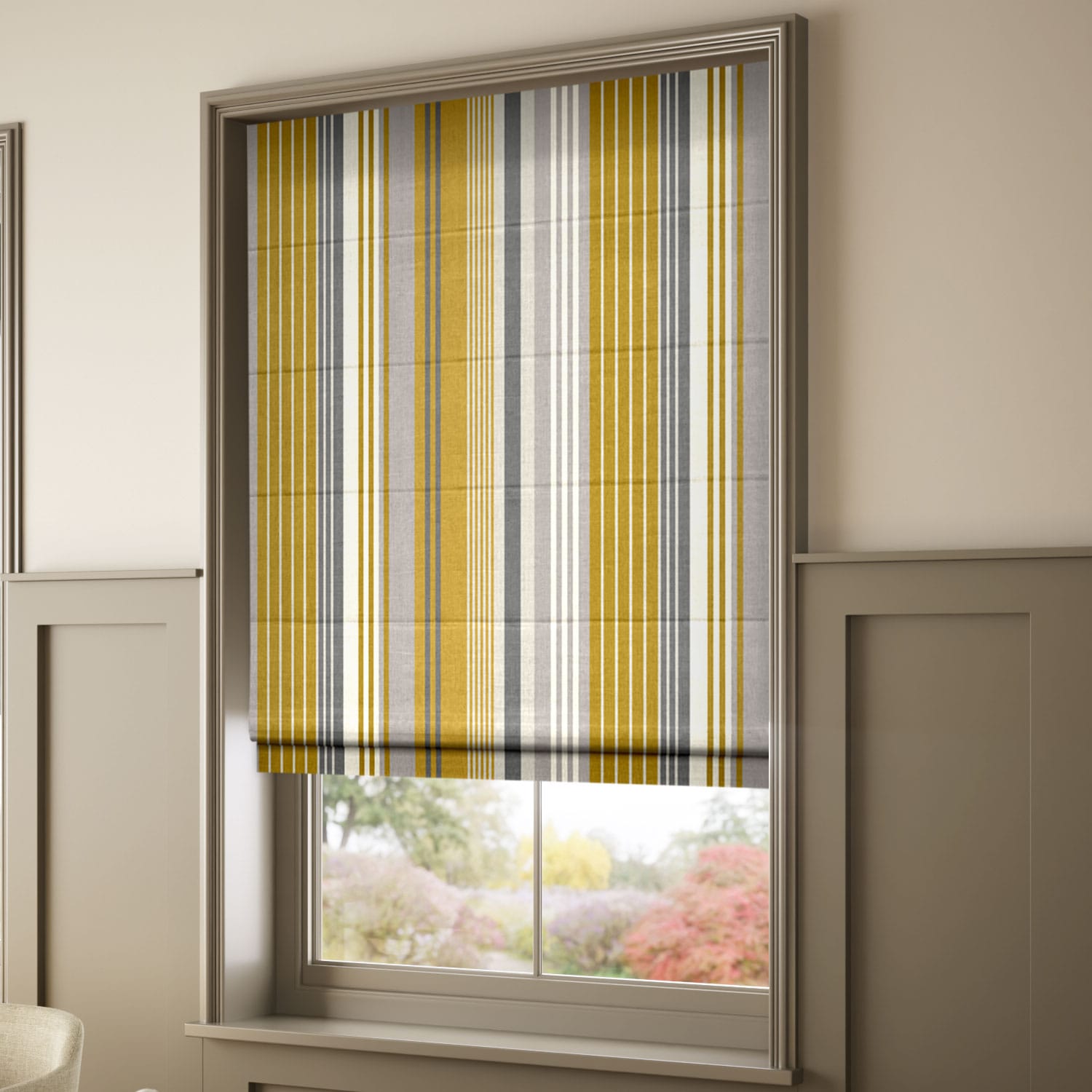 ColorizedZoom Manhattan Gold Roman Blind 7579