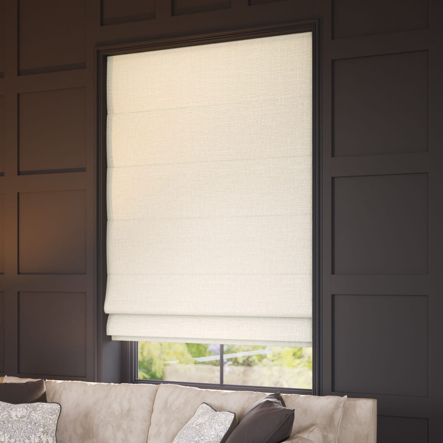 ColorizedZoom Sedona Blackout Linen Roman Blind 7583
