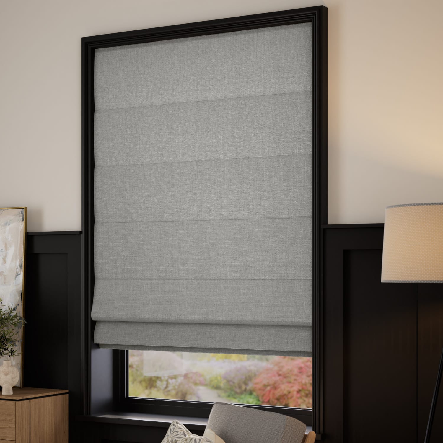 ColorizedZoom Denver Blackout Flint Roman Blind 7593
