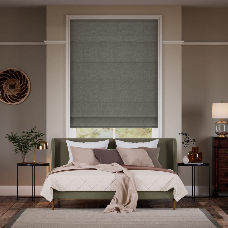 Colorized Denver Blackout Slate Roman Blind 7595