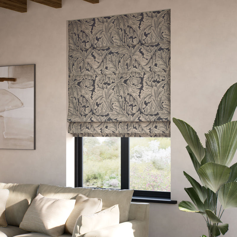 ColorizedZoom William Morris Acanthus Jacquard Antique Bronze  Roman Blind 7603