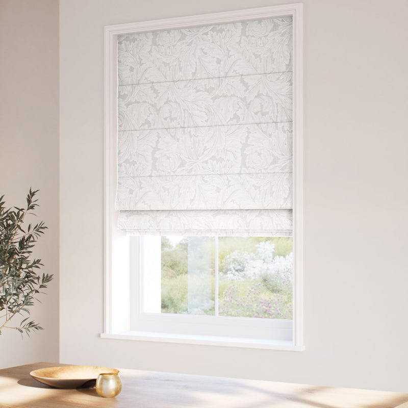 ColorizedZoom William Morris Acanthus Jacquard Ivory  Roman Blind 7604