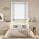 Colorized William Morris Willow Steeple Grey & Bijou Linen White Roman Blind 7653